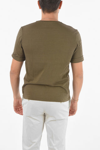 Slim Fit TRAVEL Crew-Neck T-shirt with Breast Pocket