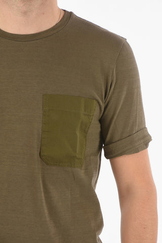 Slim Fit TRAVEL Crew-Neck T-shirt with Breast Pocket