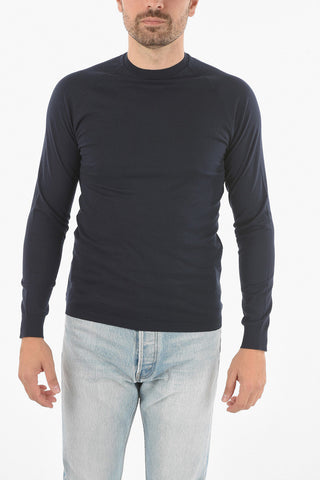 Maglia Girocollo in Cotone con Polsini
