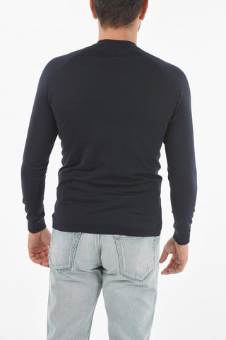 Maglia Girocollo in Cotone con Polsini