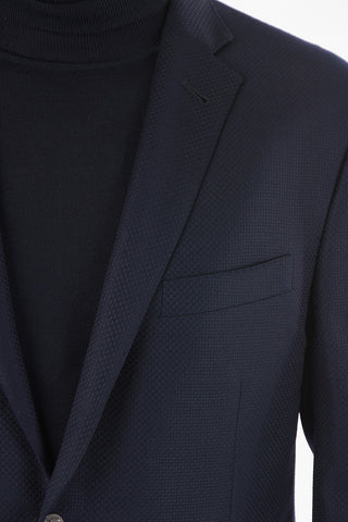 2 Button GATE Jacquard Virgin Wool Blazer