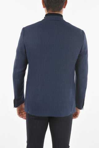 Blazer in Lana Vergine GATE con Motivo Micro Pied de Poule