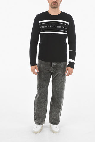 Crewneck Sweater With Printed Logo