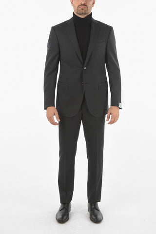2 Button ACADEMY Herringbone Virgin Wool Suit