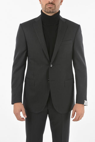 2 Button ACADEMY Herringbone Virgin Wool Suit