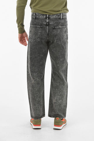 Straight Fit Acid Wash Denims