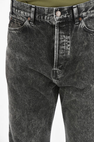 Straight Fit Acid Wash Denims