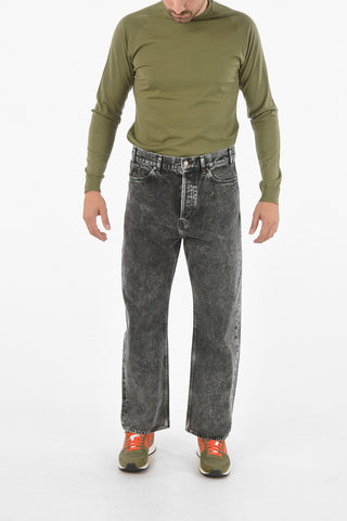 Straight Fit Acid Wash Denims