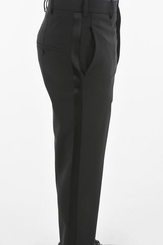 Satin Side Band Solid Color Pants