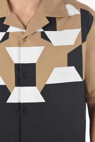 camicia CUBIST FAIR-ISLE Loose Fit a manica corta