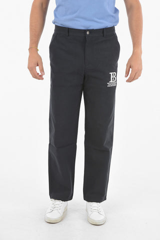 Embroidered Logo Cotton Chino Pants