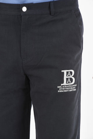 Embroidered Logo Cotton Chino Pants
