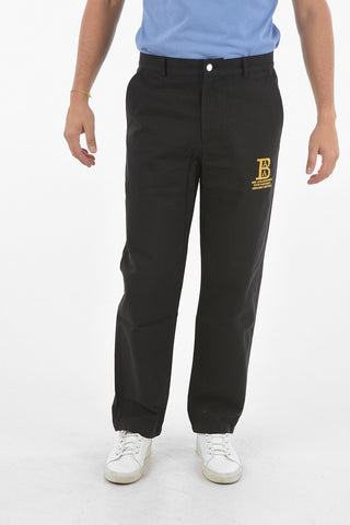 Embroidered Logo Cotton Chino Pants