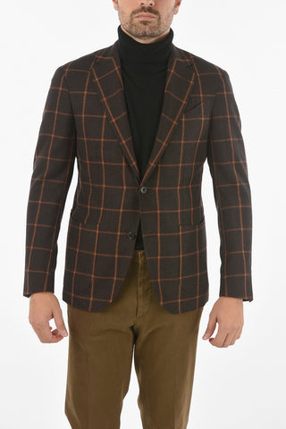 Lined ACADEMY Windowpane Check Blazer