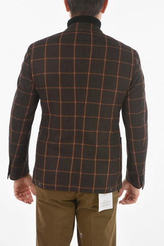 Lined ACADEMY Windowpane Check Blazer