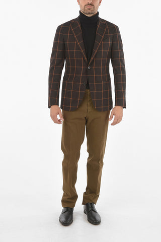Blazer ACADEMY Foderato con Motivo Windowpane Check