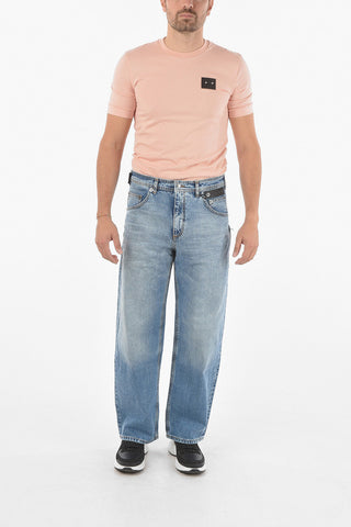 25cm 5 Pockets Baggy Fit Jeans