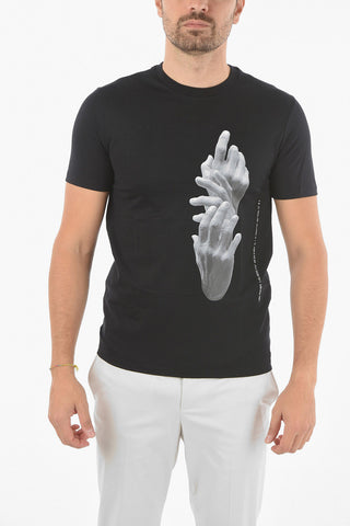 Printed on The Front THE OTHER HAND SERIES Crew-neck T-shirt