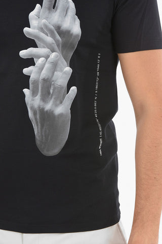 Printed on The Front THE OTHER HAND SERIES Crew-neck T-shirt
