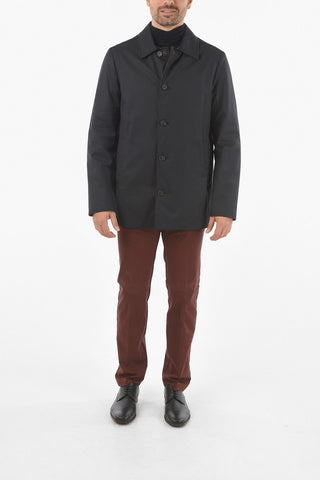 ID Leather Detail Reversible Quilted Outerwear