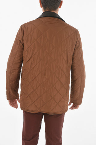 ID Leather Detail Reversible Quilted Outerwear