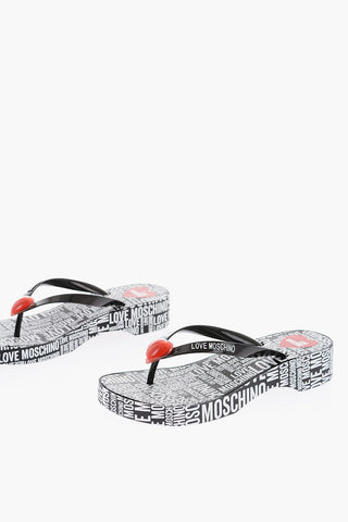 LOVE 4cm All Over Logo Printed EVA45 Flip Flops