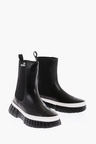LOVE Leather GOMMA55 Chelsea Boots with Track Sole