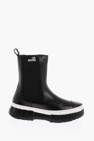 LOVE Leather GOMMA55 Chelsea Boots with Track Sole