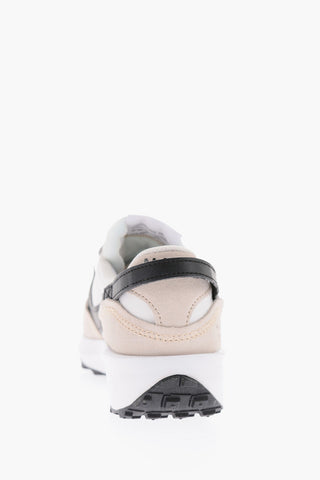 Suede Leather Details WAFFLE DEBUT Low-Top Sneakers with Patch Logo