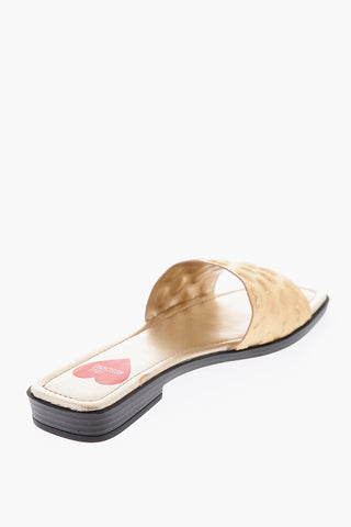 LOVE Hearts Embossed Flat Sandals