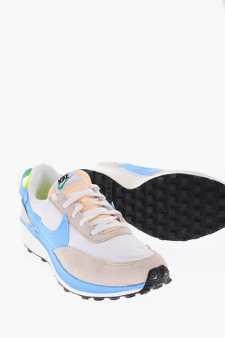 Suede Details WAFFLE DEBUT Sneakers with Patch Logo