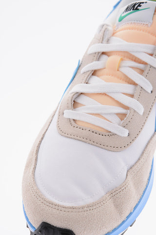 Suede Details WAFFLE DEBUT Sneakers with Patch Logo