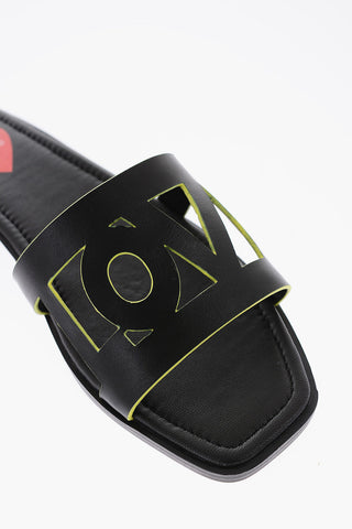 LOVE Sandali in Pelle con Dettagli Cut-Out