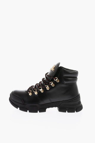 LOVE Stivaletti Trekking TREK45 in Pelle con Dettagli Dorati