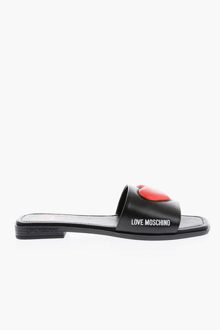 LOVE Heart Embossed Leather KARL20 Sandals
