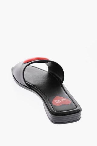 LOVE Heart Embossed Leather KARL20 Sandals
