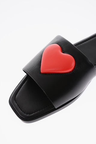 LOVE Heart Embossed Leather KARL20 Sandals