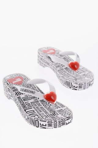 LOVE 4cm All Over Logo Printed EVA45 Flip Flops