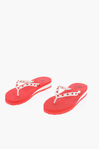 LOVE Hearts Embossed Flip-Flops