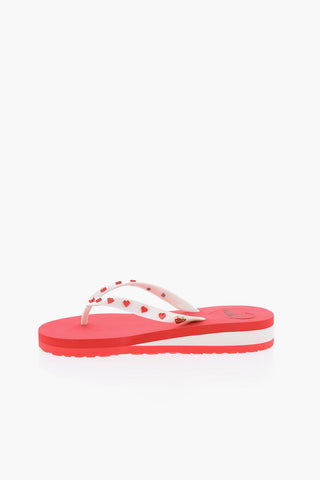 LOVE Hearts Embossed Flip-Flops