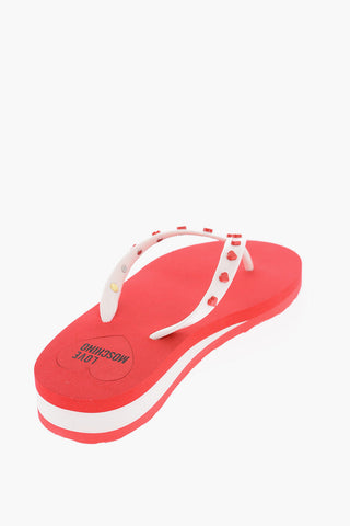 LOVE Hearts Embossed Flip-Flops