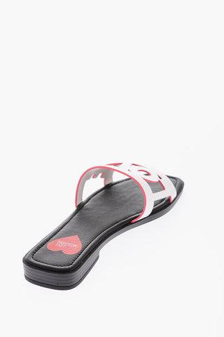 LOVE Cut-Out Details Leather Sandals