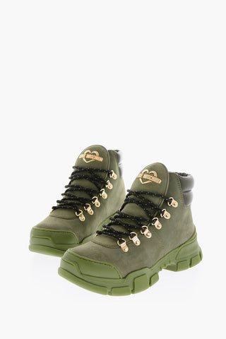 LOVE Stivaletti Trekking TREK45 in Pelle con Dettagli Dorati