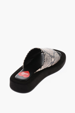 LOVE Snake Effect Leather ROW Sabot
