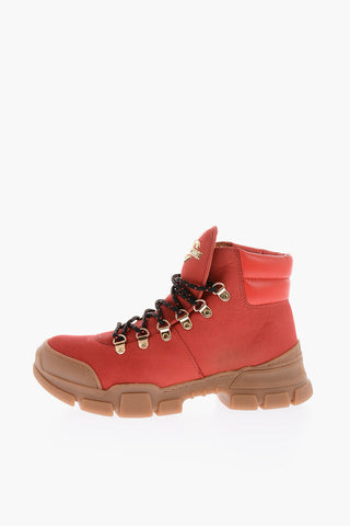 LOVE Track Sole Leather Hiking Boots