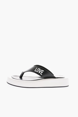 LOVE Sandali Infradito ROW30 Bicolore con Punta Quadrata