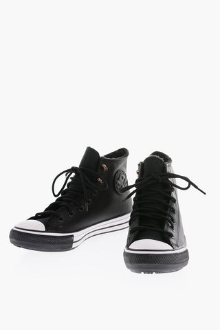 CHUCK TAYLOR ALL STAR Faux Fur Intter High-Top Sneakers with Intarsio Logo