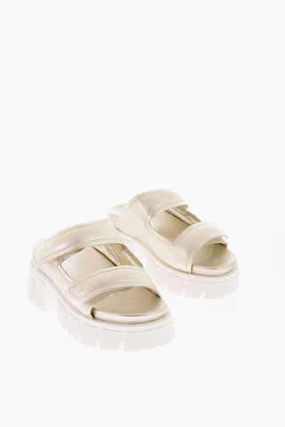 LOVE 5cm Metallic Leather Touch Trap Closure TASSEL70 Sandals