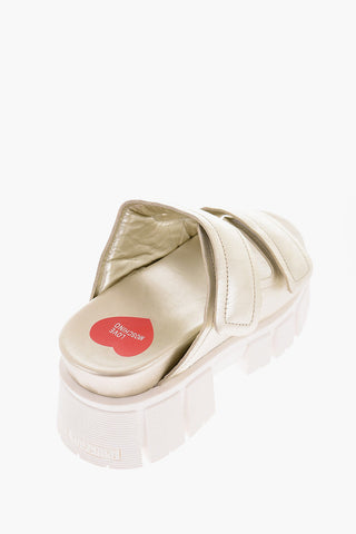 LOVE 5cm Metallic Leather Touch Trap Closure TASSEL70 Sandals