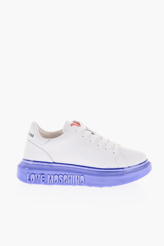 LOVE Sneakers Basse in Pelle GOMMA40 con Suola in Plastica a Contrasto
